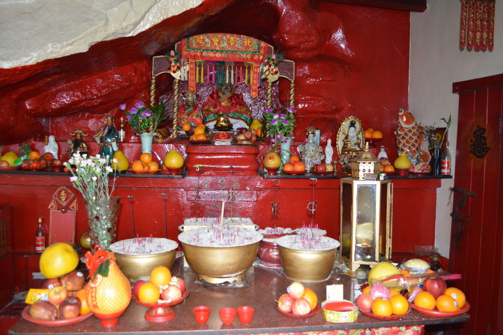 Offerings in one of the temples.